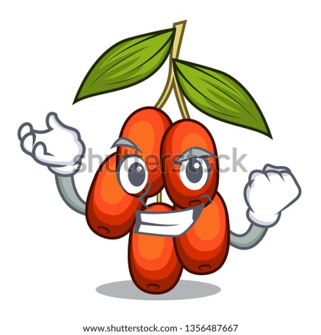 Successful jujube fruit isolated with the cartoon