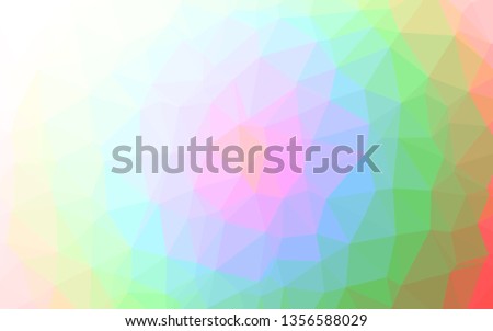 Light Multicolor, Rainbow vector polygon abstract background. Glitter abstract illustration with an elegant design. Template for a cell phone background.
