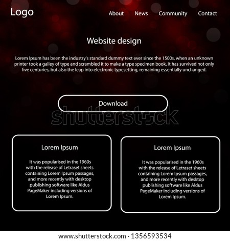 Dark Red vector style guide with sky stars. Colorful Style guide with stars on abstract background. Beautiful layout for websites, landing pages.