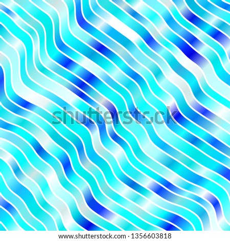 Light BLUE vector layout with curves. Colorful illustration in abstract style with bent lines. Best design for your posters, banners.