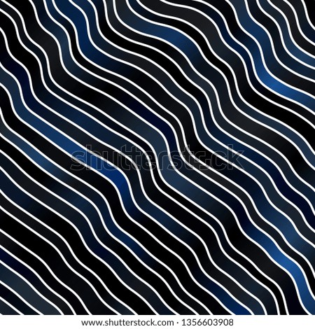 Dark BLUE vector backdrop with bent lines. Bright sample with colorful bent lines, shapes. Best design for your posters, banners.