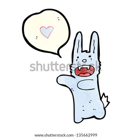 crazy vampire rabbit in love cartoon