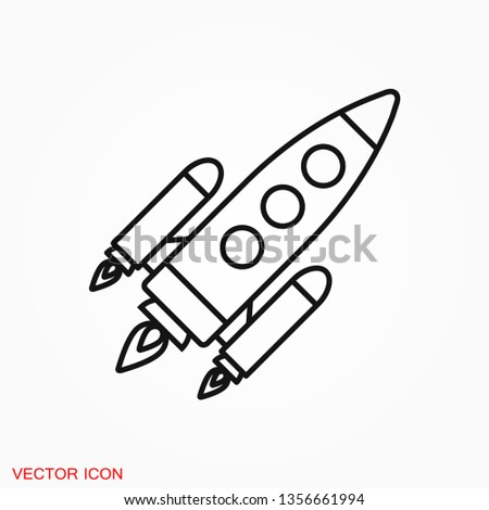 Rocket icon illustration vector sign symbol for design