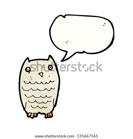 cartoon hooting owl