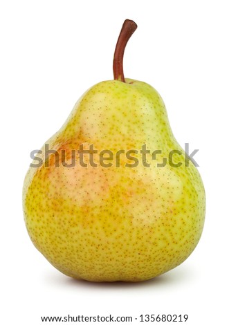 pears one on white background Royalty-Free Stock Photo #135680219