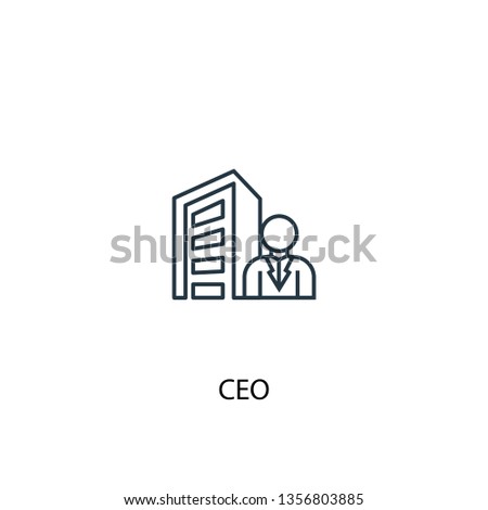 CEO concept line icon. Simple element illustration. CEO concept outline symbol design. Can be used for web and mobile UI/UX