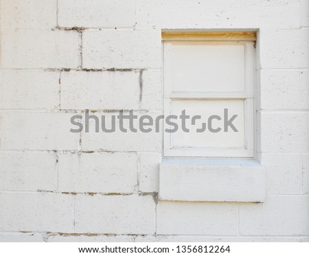 White Window against a Moldy White Wall