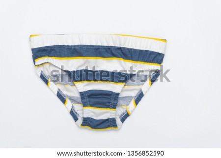 Male (boy) brief  isolated on white background/ Flat layer/ Top view