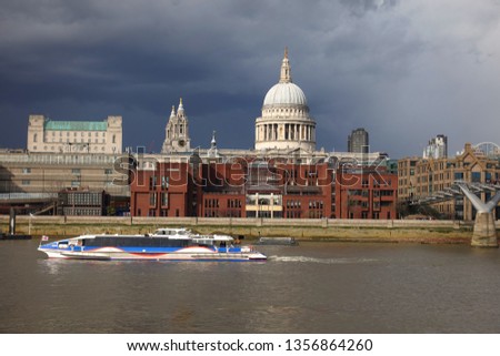 Photo from famous Saint Paul Cathedral after a storm, London, United Kingdom