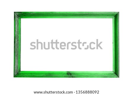  green frame isolated on white background
