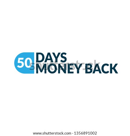 50 days money back sign. modern sticker,label,banner 