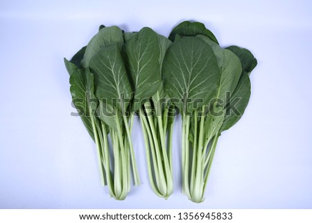Vegetable Cantonese isolated on white background