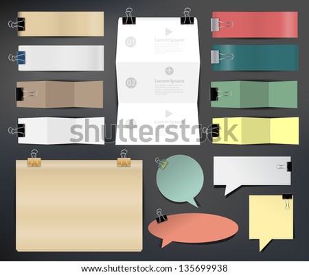 Collection of various papers, Vector illustration template design