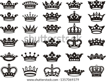 Silhouettes crowns. Vector