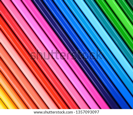 Multicolored Pencils background. Color pencils close up. School background