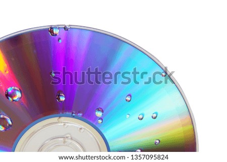 colored cd isolated on white