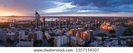 Landscape aerial view. Montevideo, Uruguay. Royalty-Free Stock Photo #1357154507