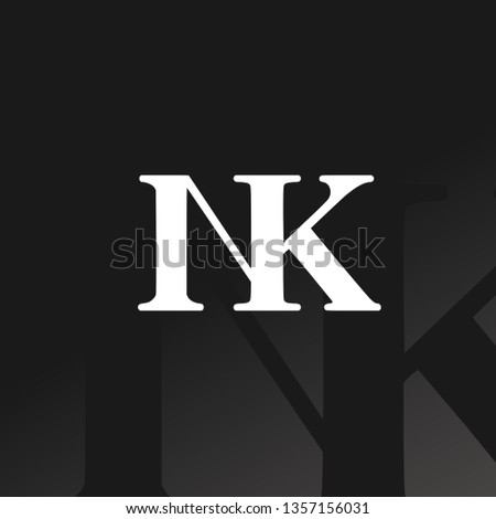 n k letter logo