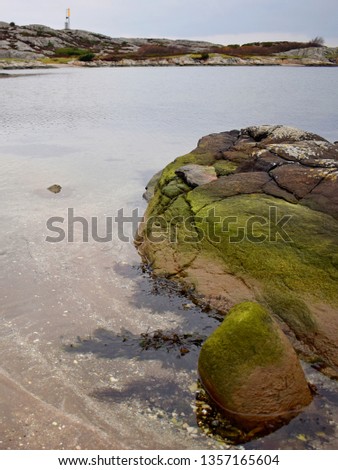 Multidimensional landscape stone island sea