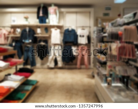 Defocused clothing store background