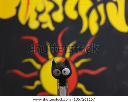 pen with cat 