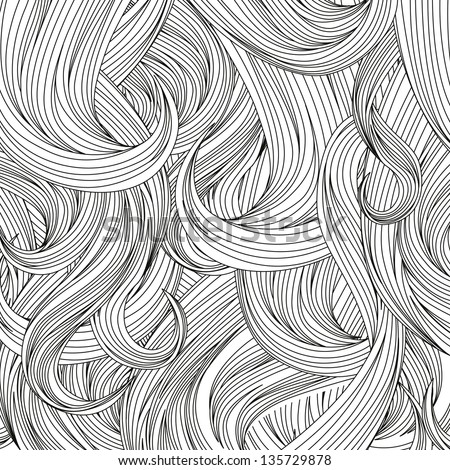 Hair outlined background Royalty-Free Stock Photo #135729878