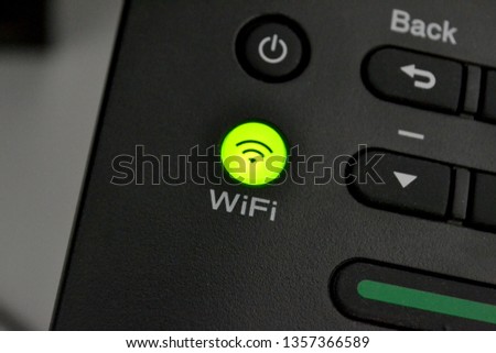wifi connection button on the electronic equipment