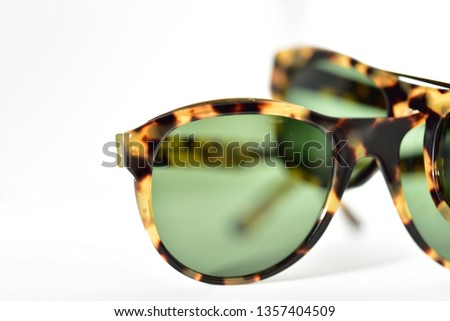 unisex leopard eyewear isolated on white background