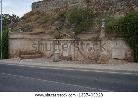 a stone wall - Toledo, Spain