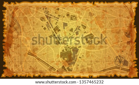 design art vintage map city