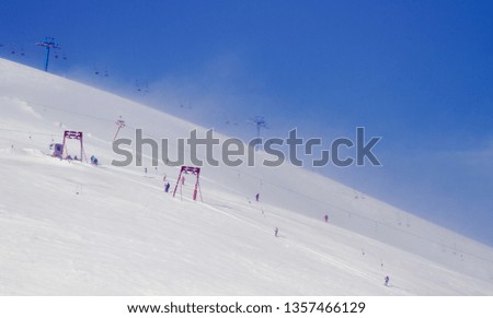 snow mountains landscape