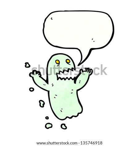 ghost with speech bubble