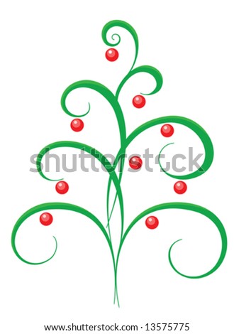 Swirly Christmas Tree Design