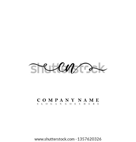 Initial CN handwriting logo