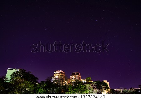 Stars over the buildings