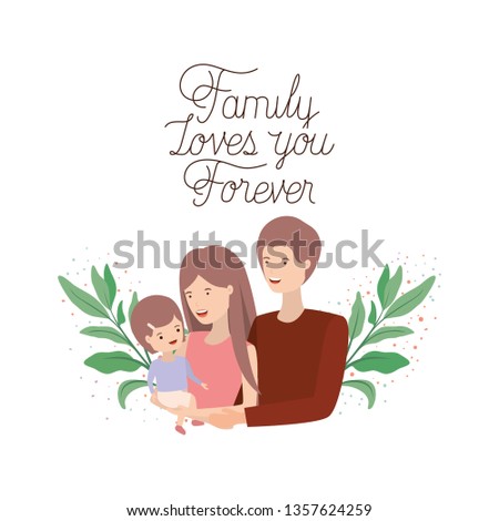 happy family day label isolated icon