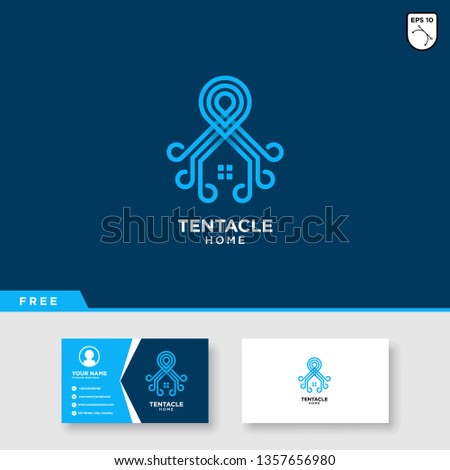Seafood Logo Design with Tentacle