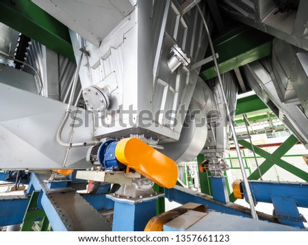 Ash systems was installed in biomass power plant. Royalty-Free Stock Photo #1357661123