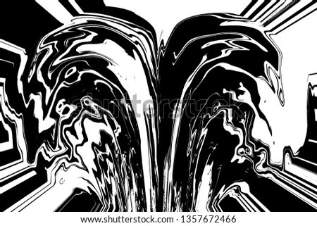 Black and white abstract chaotic grunge pattern for backgrounds and design