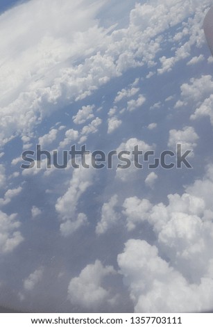 View of sky from aeroplane