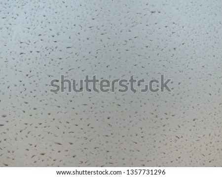 Dust on the car surface after heavy rain