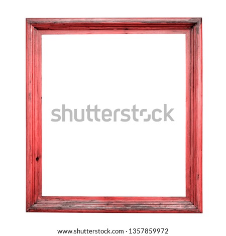 red frame isolated on white background