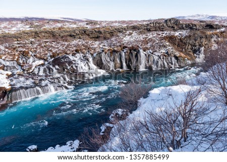 Hraunfossar waterfall Iceland