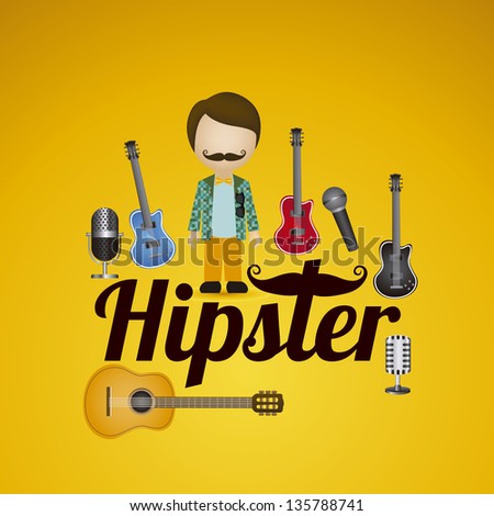 Illustration of style hipster, hipster culture and community, vector illustration