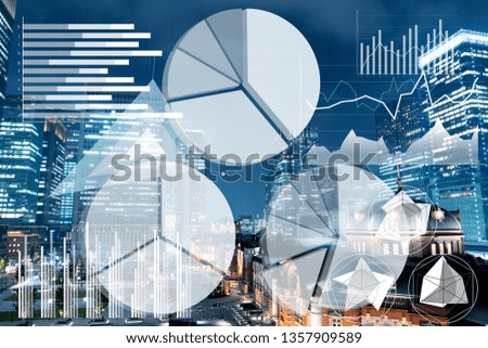 Currency business and market charts