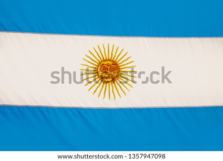 argentinian flag close up