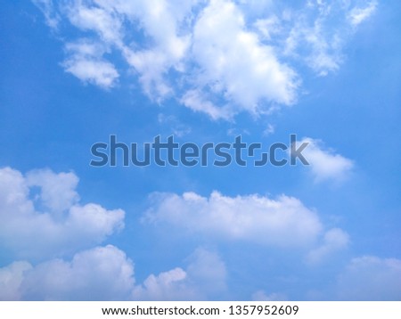White cloud​ and​ beautiful​ blue sky - Air clouds in the blue sky. - Blue backdrop in the air - subtle background