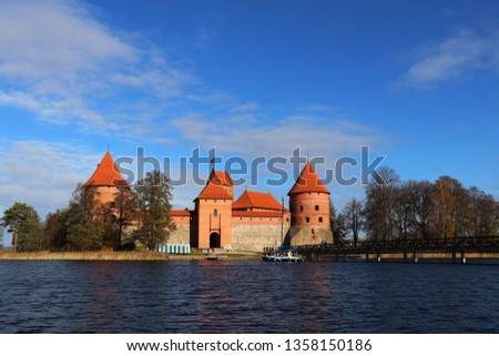 Beautiful day in Trakai Island Castle, Trakai , Lithuania.
