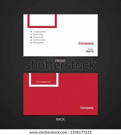 Modern business card template design. With inspiration from the abstract. Contact card for company. Vector illustration.