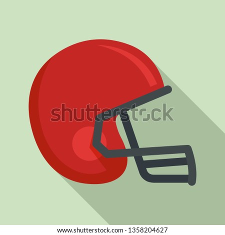 American football helmet icon. Flat illustration of american football helmet vector icon for web design